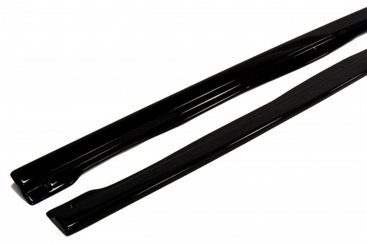 Maxton Design Seitenschweller Ansatz für Audi S6 / A6 S-Line C7  schwarz Hochglanz