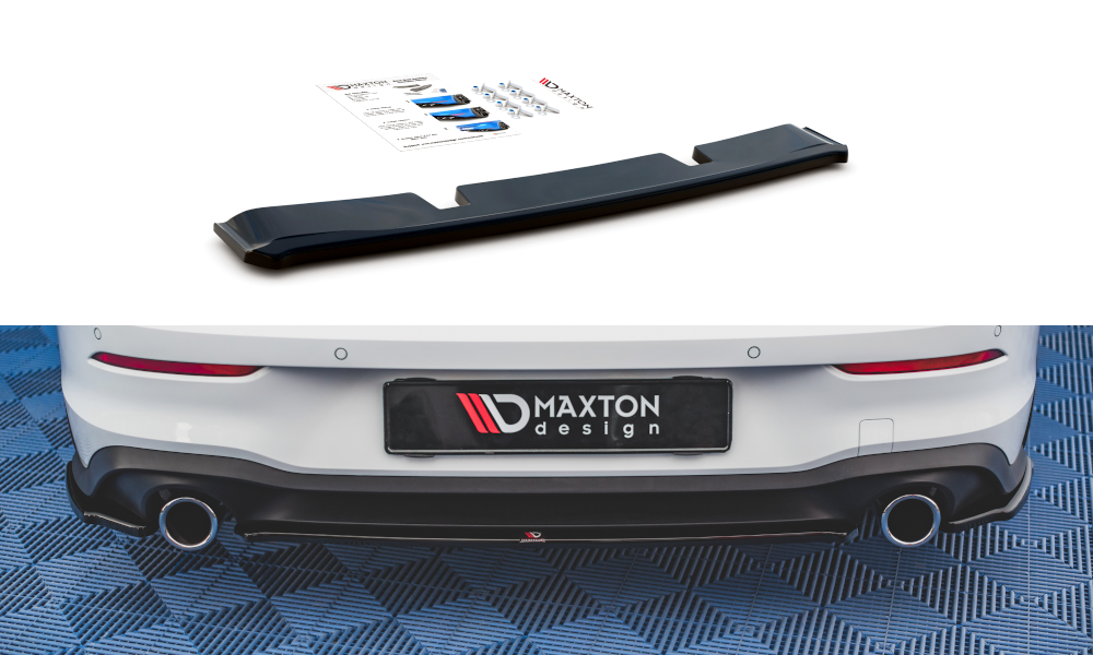 Maxton Design Mittlerer Diffusor Heck Ansatz für Volkswagen Golf 8 GTI schwarz Hochglanz