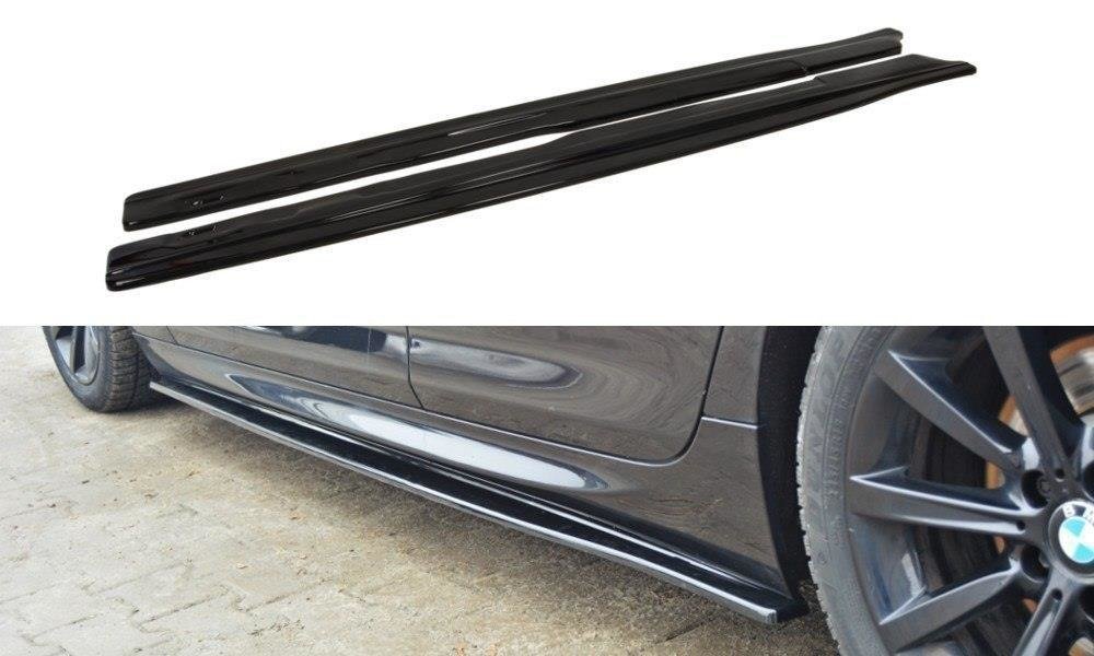 Maxton Design Seitenschweller Ansatz für BMW 6er Gran Coupé M Paket schwarz Hochglanz