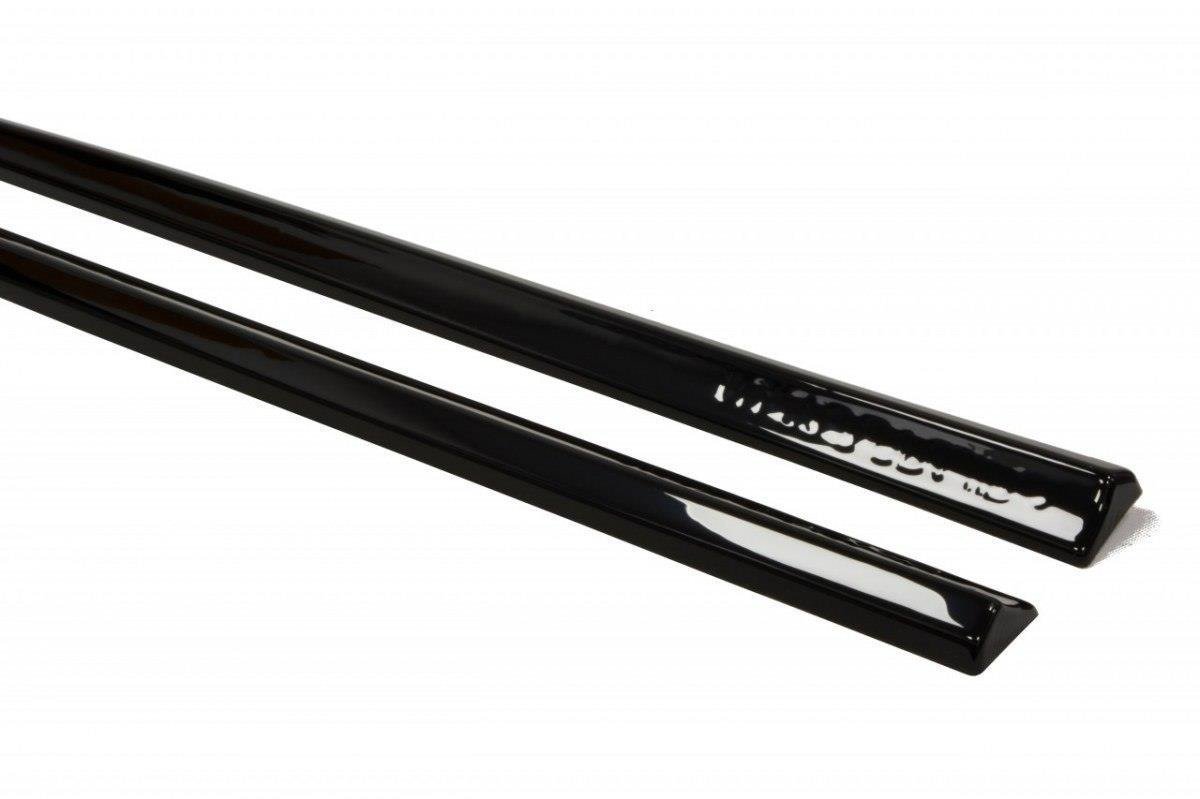 Maxton Design Seitenschweller Ansatz für Audi S3 / A3 S-Line 8V / 8V FL Sportback schwarz Hochglanz