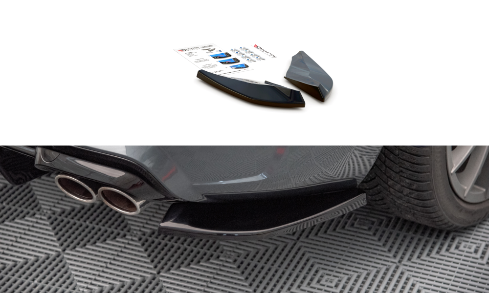 Maxton Design Heck Ansatz Flaps Diffusor für Cupra Ateca schwarz Hochglanz