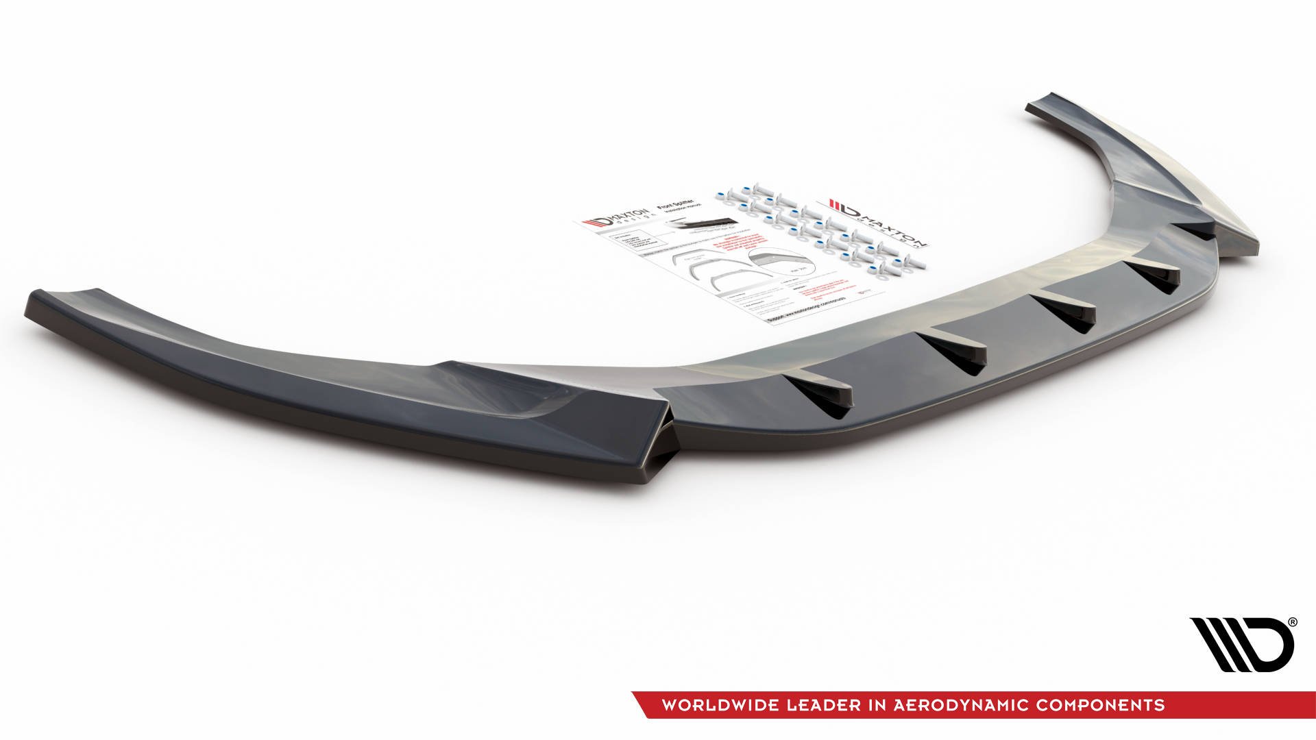 Maxton Design Front Ansatz V.2 für Audi S5 / A5 S-Line F5 Facelift schwarz Hochglanz