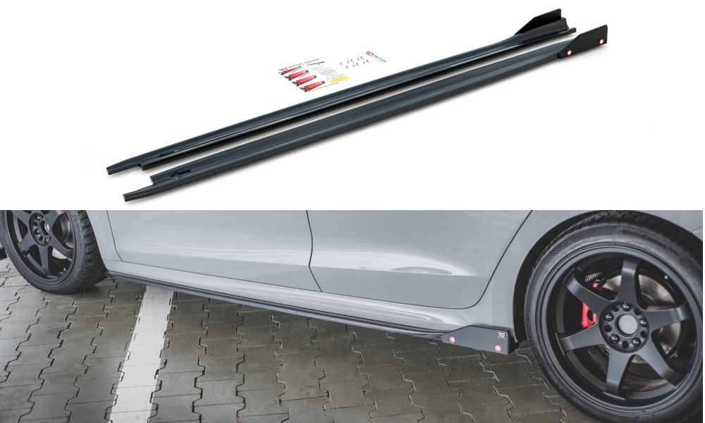 Maxton Design Seitenschweller Ansatz für V.2 für + Flaps Skoda Octavia RS Mk4