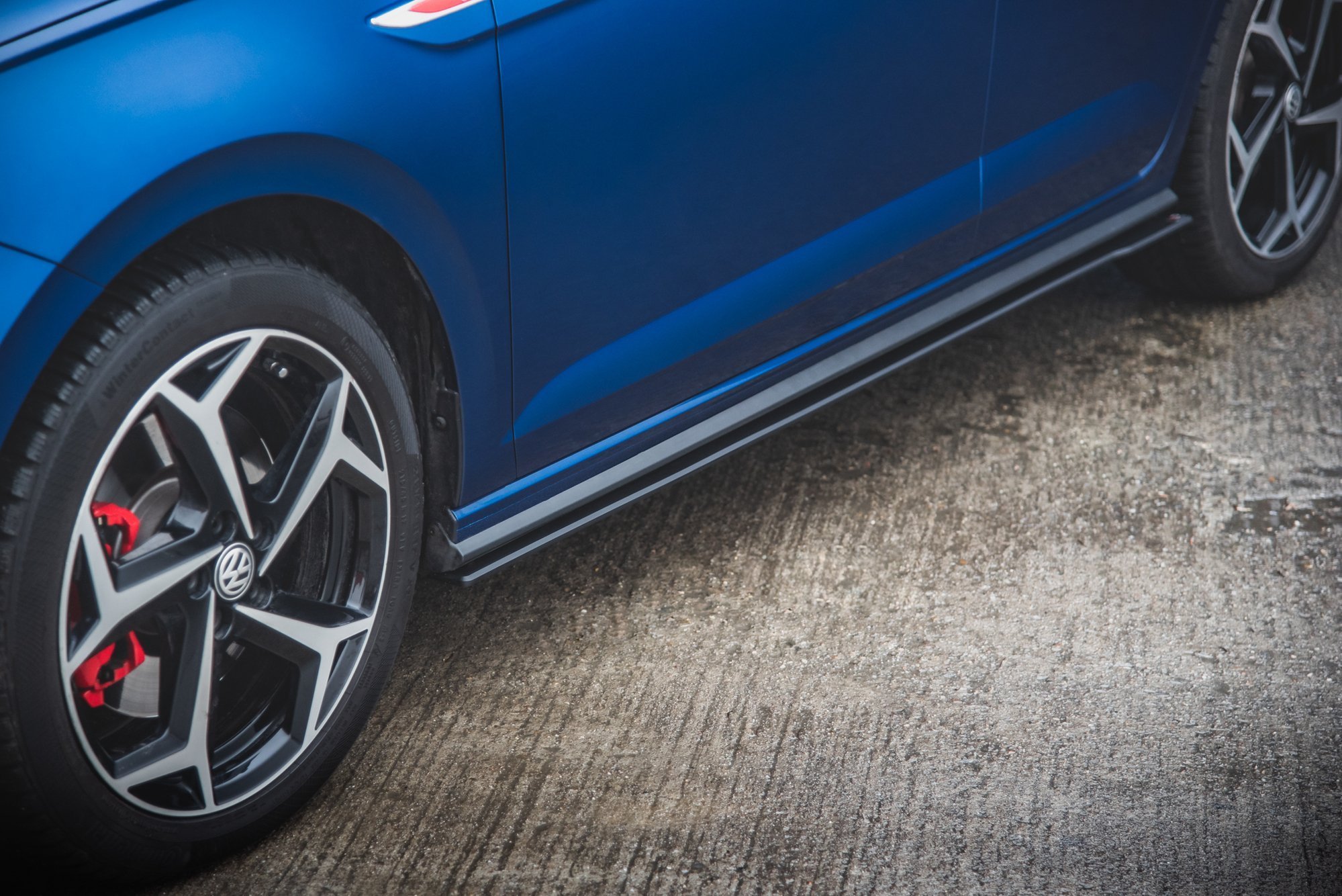 Maxton Design Robuste Racing Seitenschweller Ansatz für für Volkswagen Polo GTI Mk6