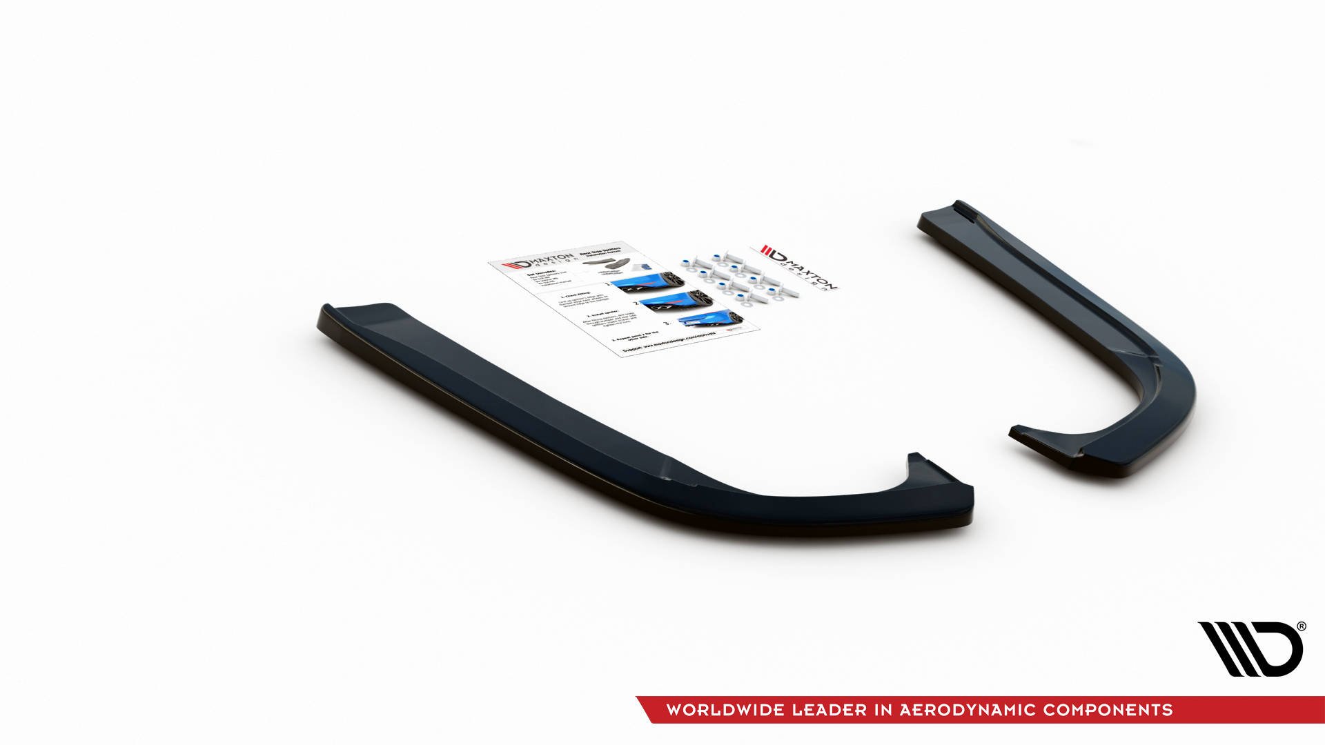 Maxton Design Heck Ansatz Flaps Diffusor für Skoda Octavia Mk3 Facelift schwarz Hochglanz