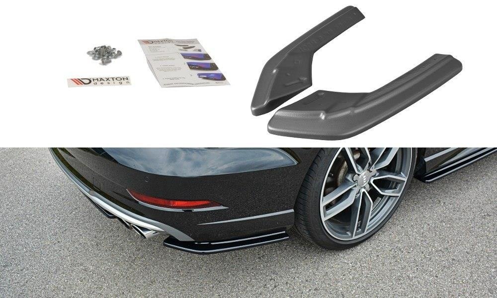 Maxton Design Heck Ansatz Flaps Diffusor für Audi S3 / A3 S-Line 8V FL Limousine schwarz Hochglanz