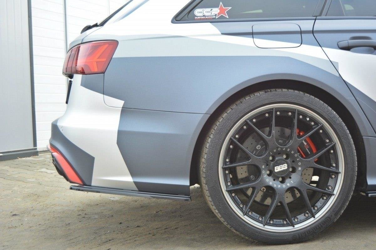 Maxton Design Heck Ansatz Flaps Diffusor für Audi RS6 C7 / C7 FL schwarz Hochglanz