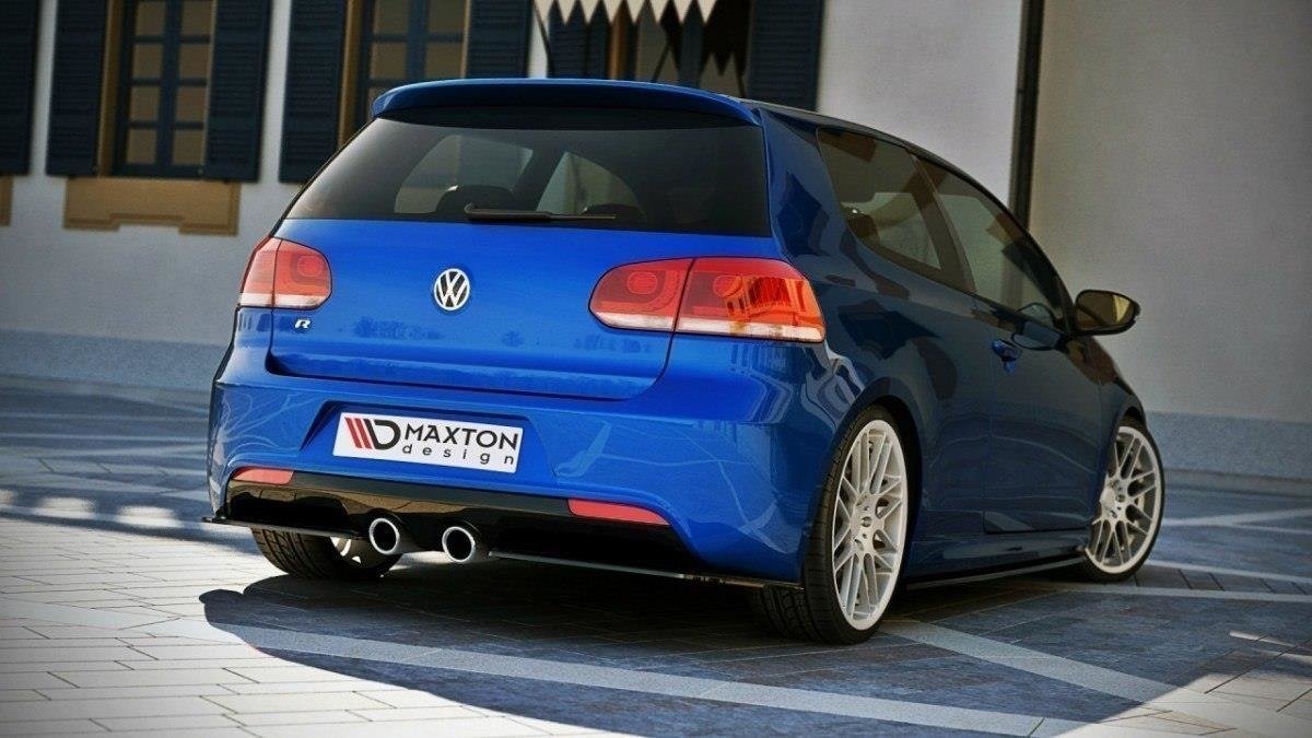 Maxton Design Heck Ansatz Flaps Diffusor für VW GOLF 6 R schwarz Hochglanz