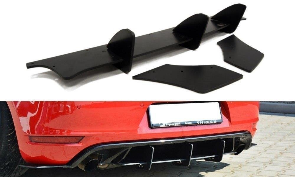 Maxton Design VW GOLF 6 GTI / 35TH Diffusor Heck Ansatz für Heckschürze für & Heck Ansatz Flaps Diffusor