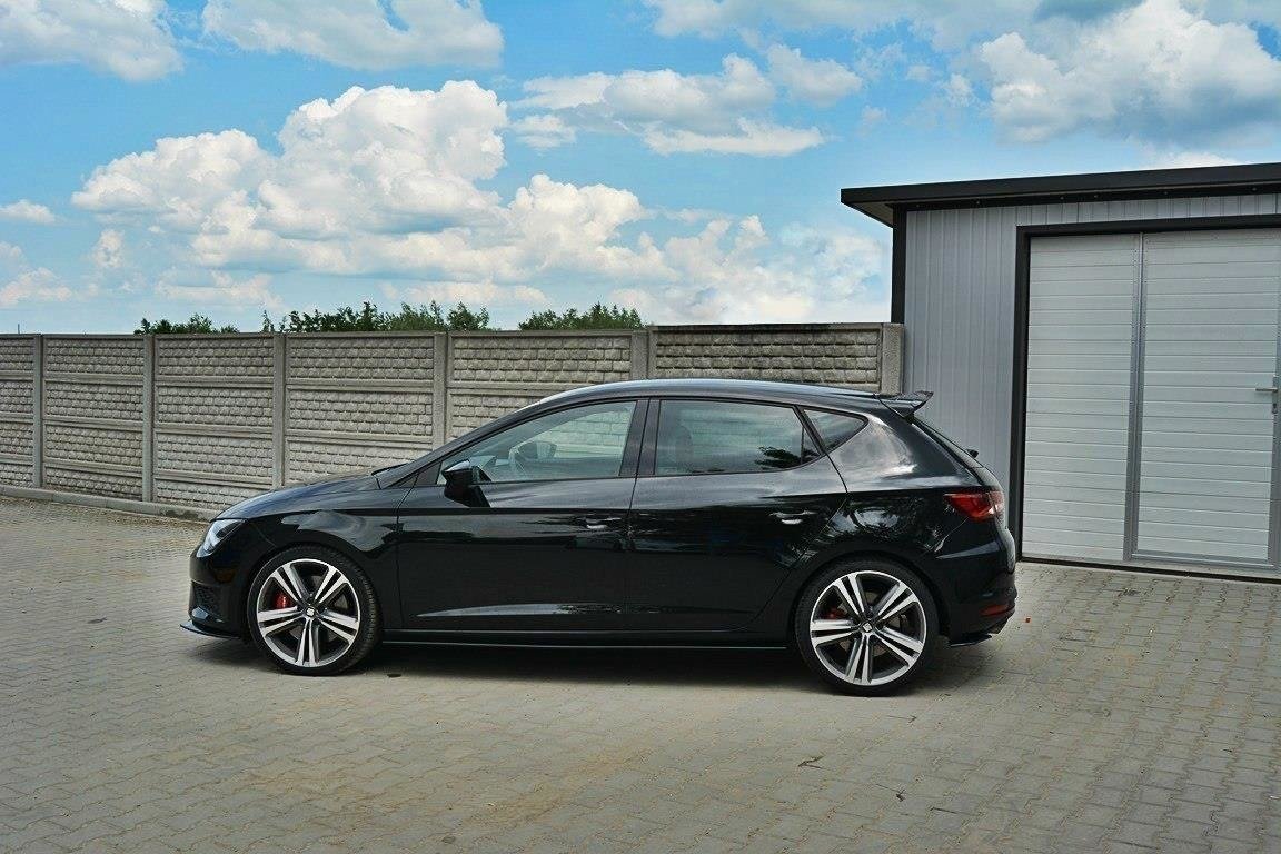 Maxton Design Seitenschweller Ansatz für SEAT LEON III CUPRA / FR schwarz Hochglanz