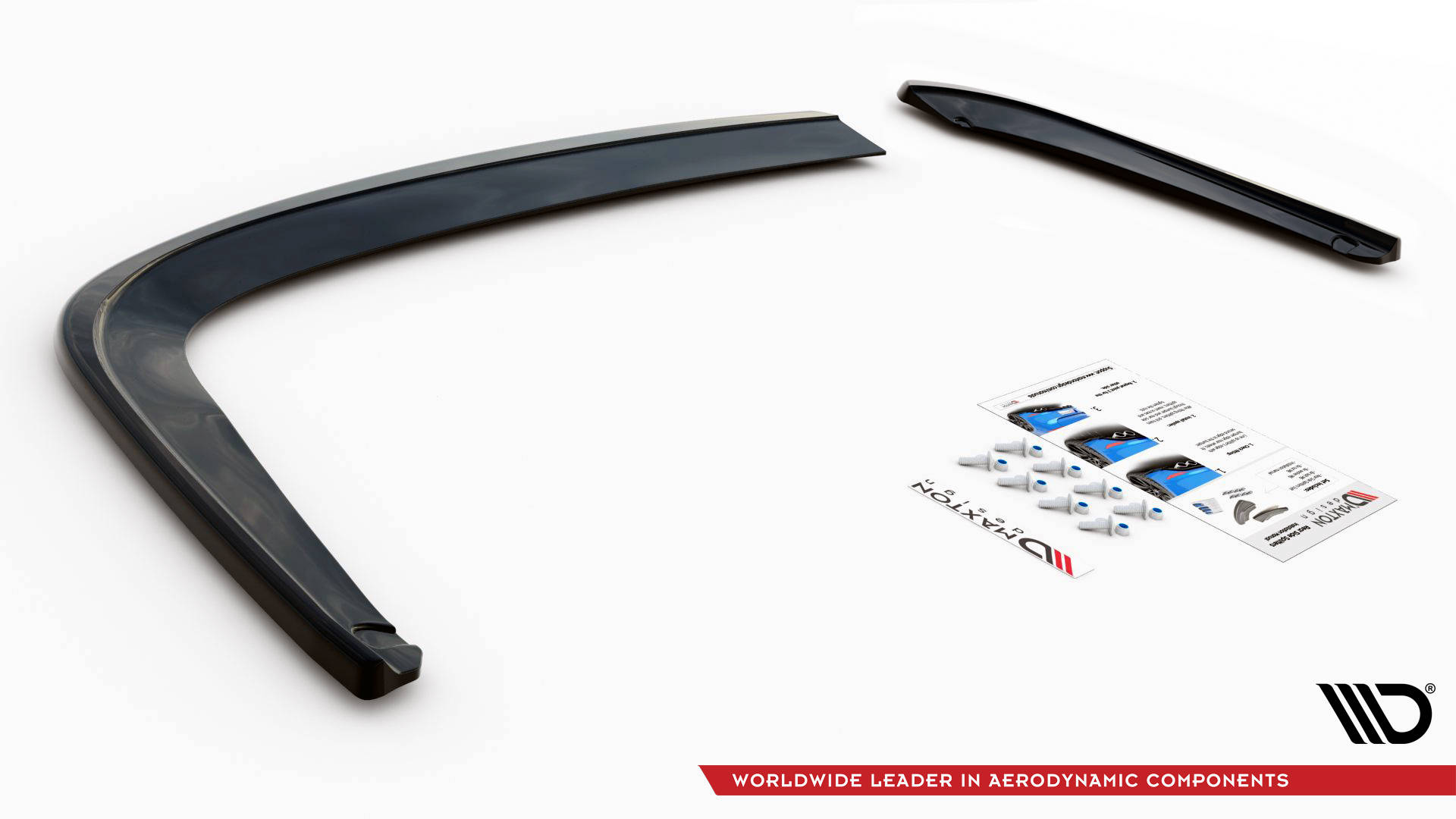 Maxton Design Heck Ansatz Flaps Diffusor V.1 für Seat Leon FR Sportstourer Mk3 schwarz Hochglanz