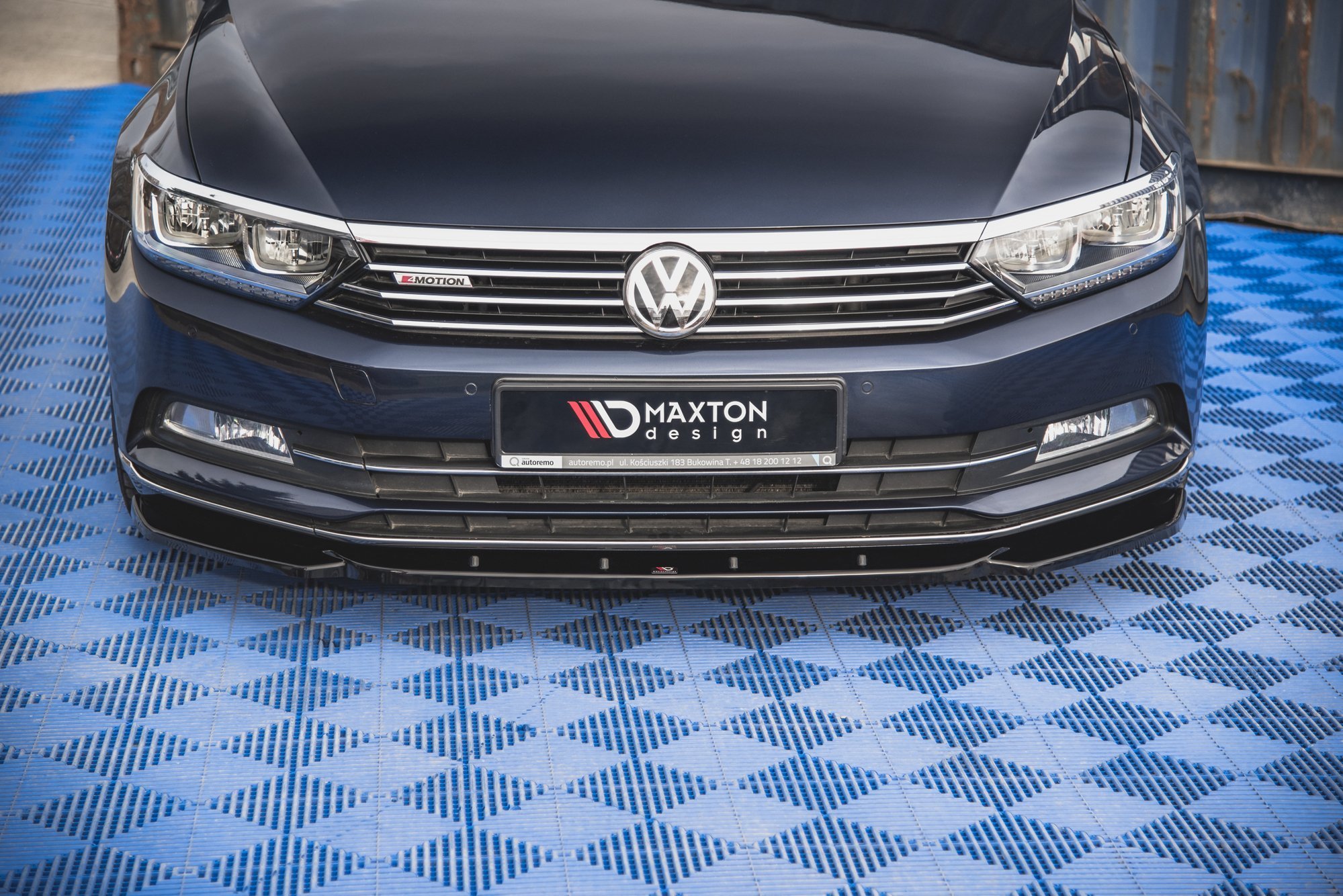 Maxton Design Front Ansatz V.1 für Volkswagen Passat B8 schwarz Hochglanz