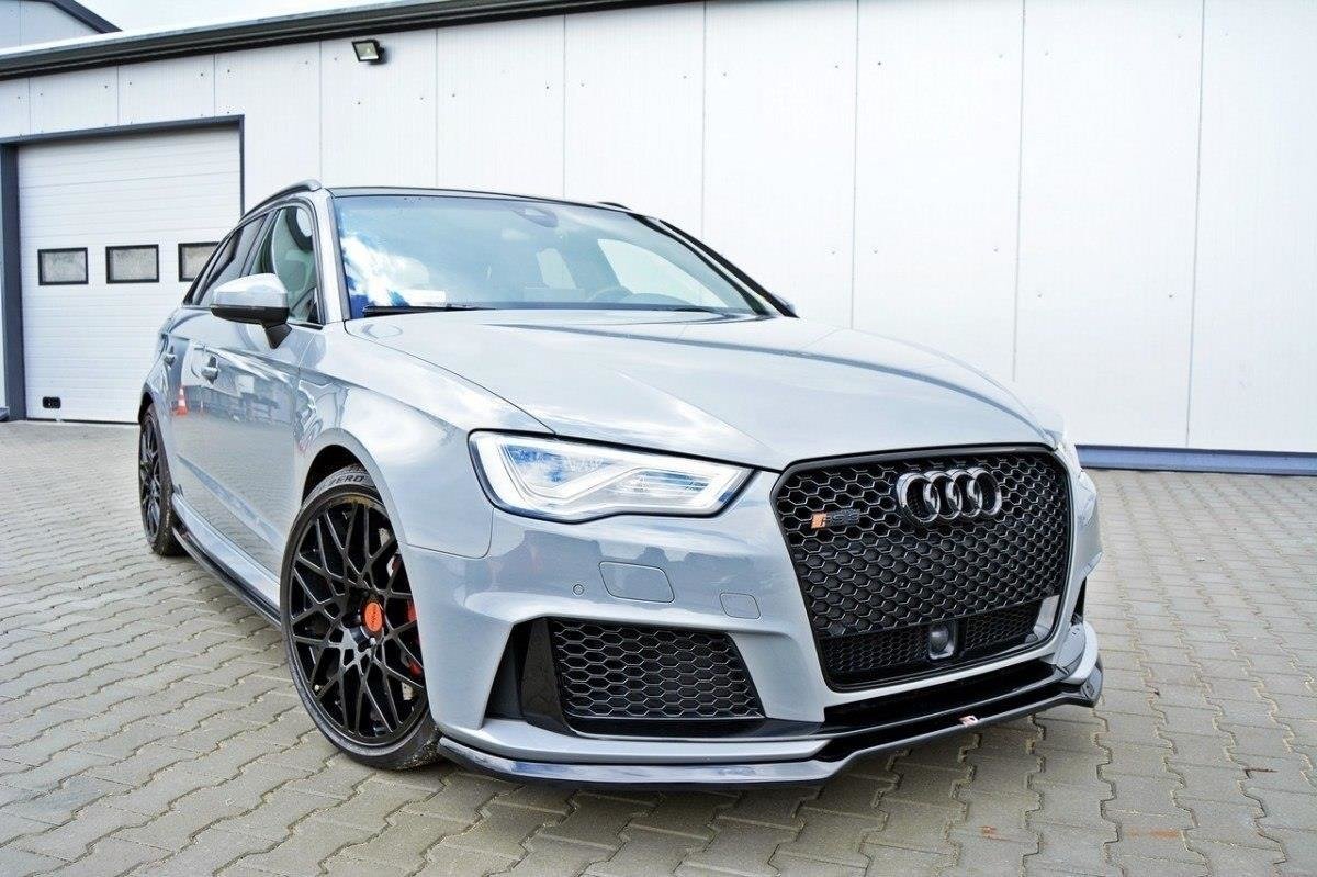 Maxton Design Front Ansatz V.1 für Audi RS3 8V Sportback schwarz Hochglanz