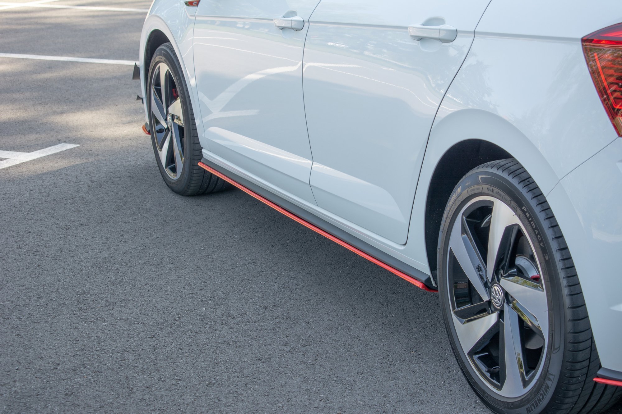 Maxton Design Seitenschweller Ansatz für VW POLO MK6 GTI schwarz Hochglanz