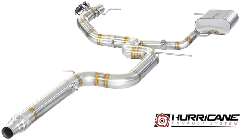 Hurricane 3,5" Auspuffanlage für Seat Leon Cupra ST 300 FWD 5F V2 Doppelauspuffoptik