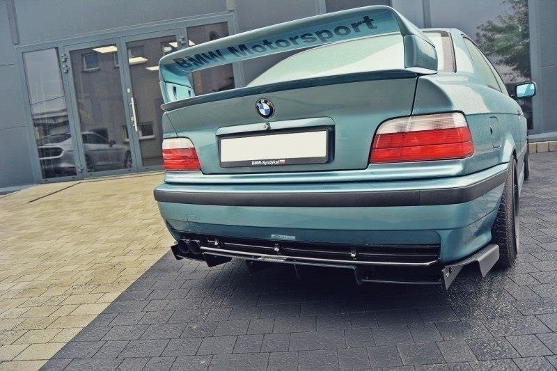 Maxton Design Diffusor Heck Ansatz für Heckschürze für BMW M3 E36