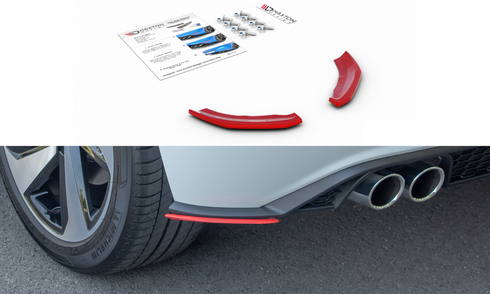 Maxton Design Heck Ansatz Flaps Diffusor für VW POLO MK6 GTI Maxton Design Heck Ansatz Flaps Diffusor für VW POLO MK6 GTI