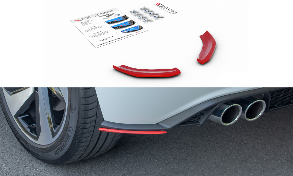 Maxton Design Heck Ansatz Flaps Diffusor für VW POLO MK6 GTI