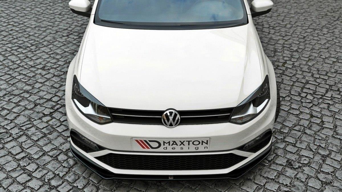 Maxton Design Front Ansatz für v.2 VW POLO MK5 GTI Facelift schwarz Hochglanz