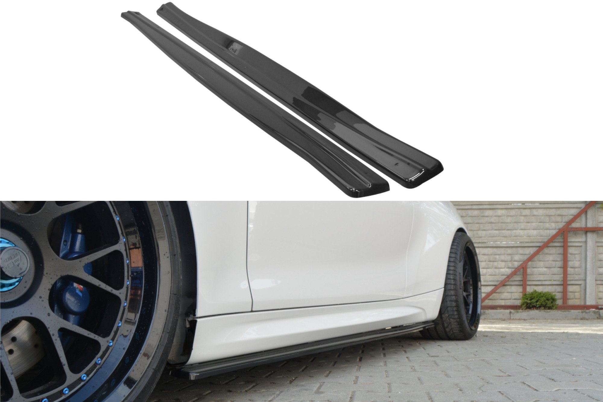 Maxton Design Seitenschweller Ansatz für BMW M2 F87 COUPÉ schwarz Hochglanz