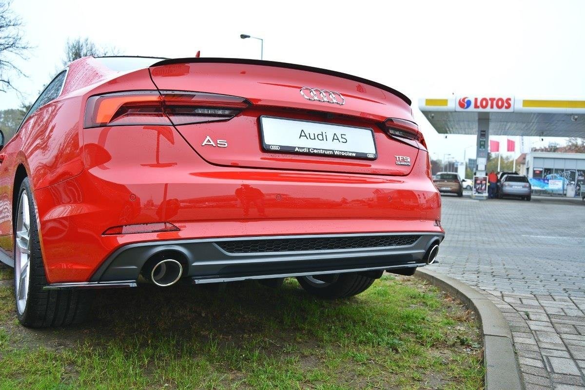Maxton Design Mittlerer Diffusor Heck Ansatz für Audi A5 F5 S-Line DTM LOOK schwarz Hochglanz