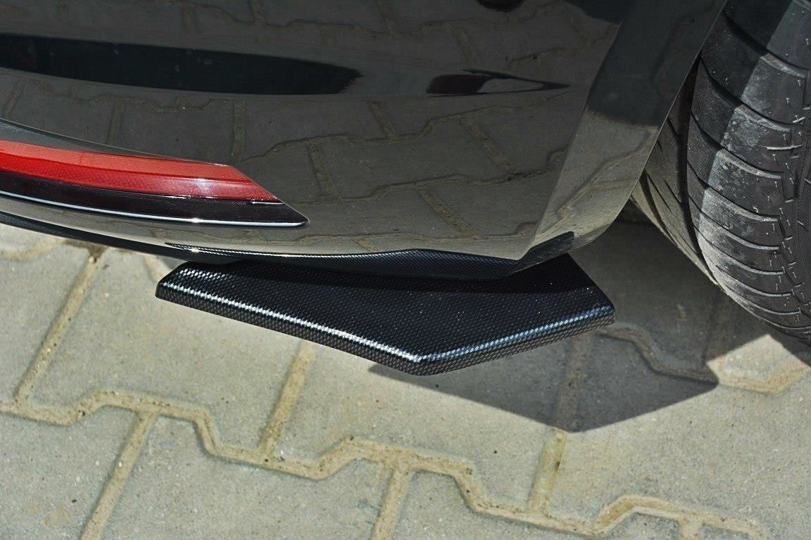 Maxton Design Heck Ansatz Flaps Diffusor für SEAT LEON III CUPRA / FR schwarz Hochglanz