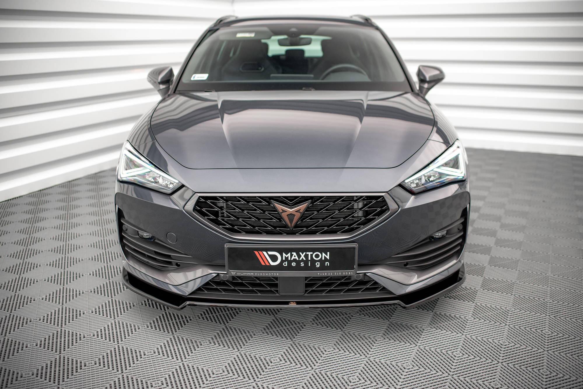 Maxton Design Front Ansatz V.2 für Cupra Leon schwarz Hochglanz