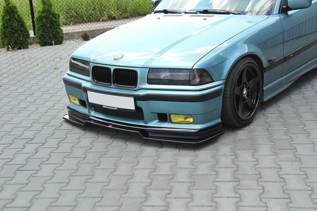 Maxton Design Front Ansatz V.2 für BMW M3 E36 schwarz Hochglanz