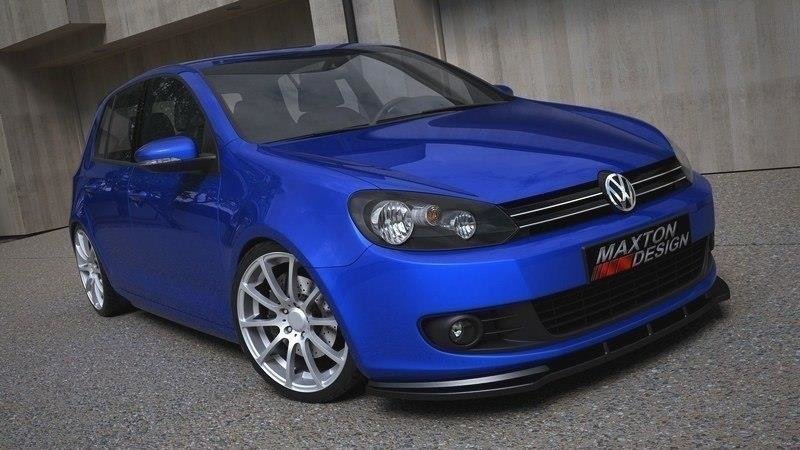 Maxton Design Front Ansatz für VW GOLF 6 schwarz Hochglanz