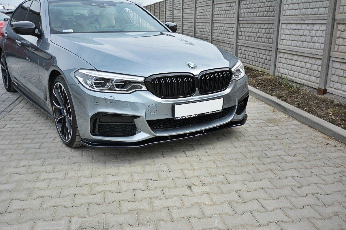 Maxton Design Front Ansatz V.1 für BMW 5er G30/ G31 M-Paket schwarz Hochglanz