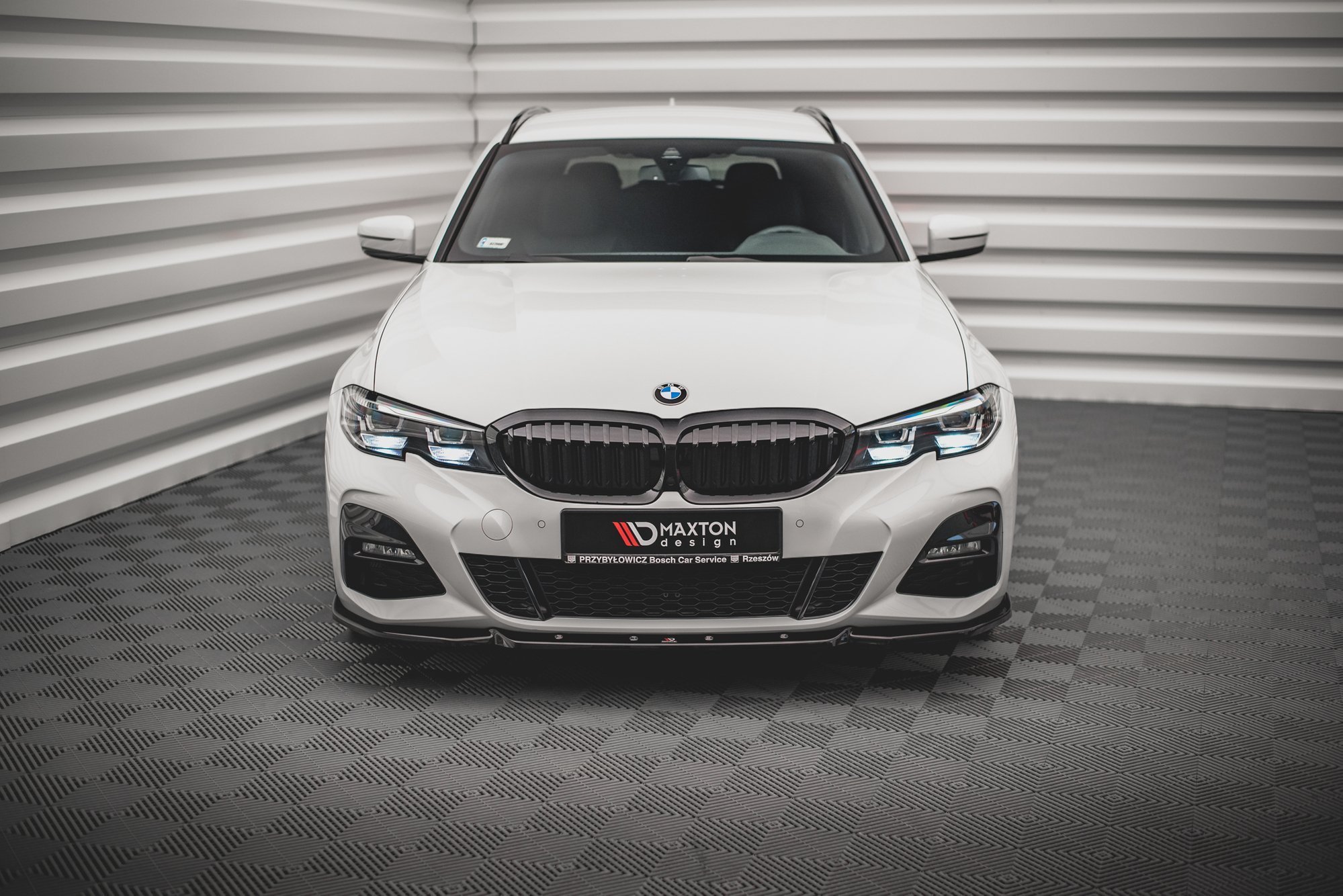 Maxton Design Front Ansatz V.5 für BMW 3er G20 / G21 M-Paket schwarz Hochglanz