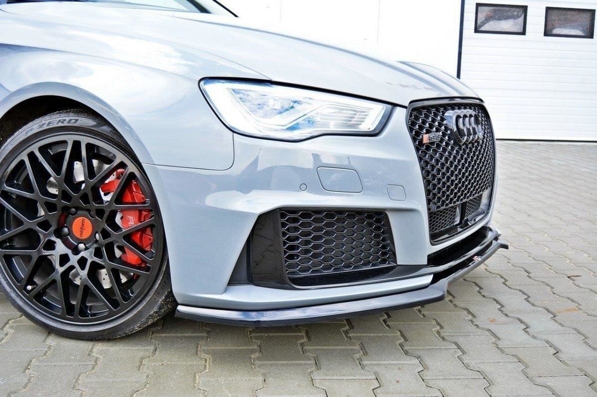 Maxton Design Front Ansatz V.1 für Audi RS3 8V Sportback schwarz Hochglanz