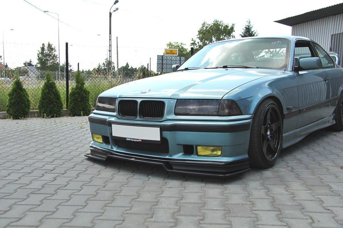 Maxton Design Front Ansatz V.2 für BMW M3 E36 schwarz Hochglanz