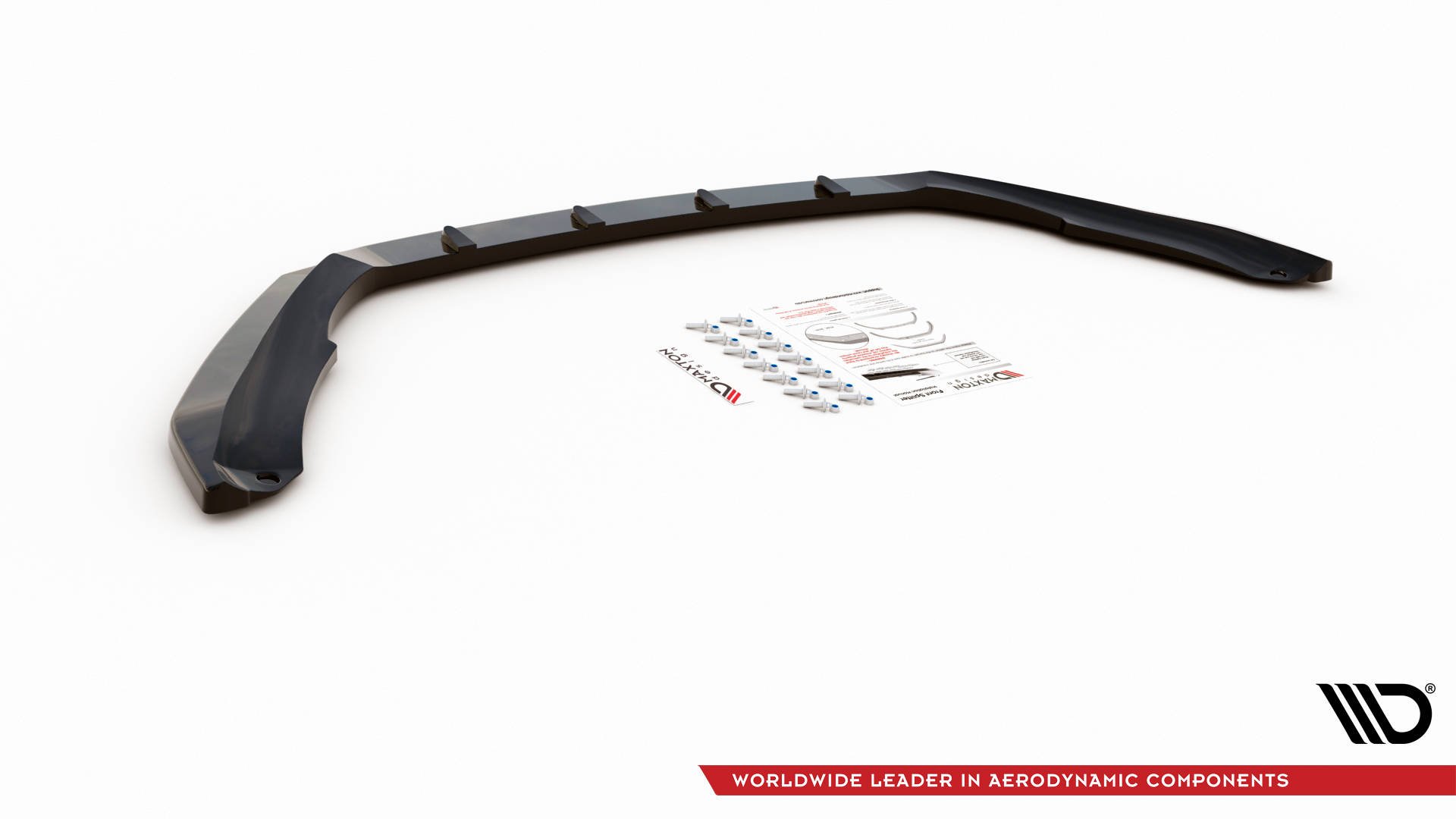 Maxton Design Front Ansatz V.3 für Skoda Octavia RS Mk3 Facelift schwarz Hochglanz