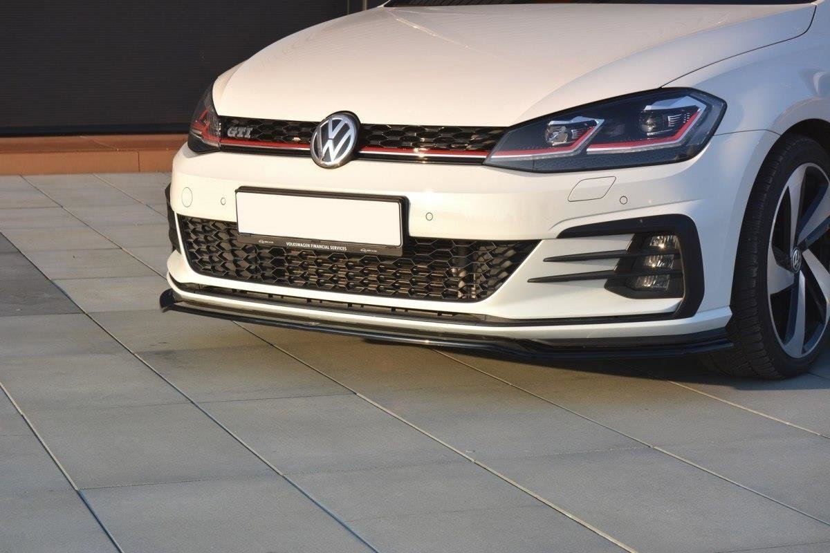 Maxton Design Front Ansatz V.2 für VW GOLF 7 GTI FACELIFT schwarz Hochglanz