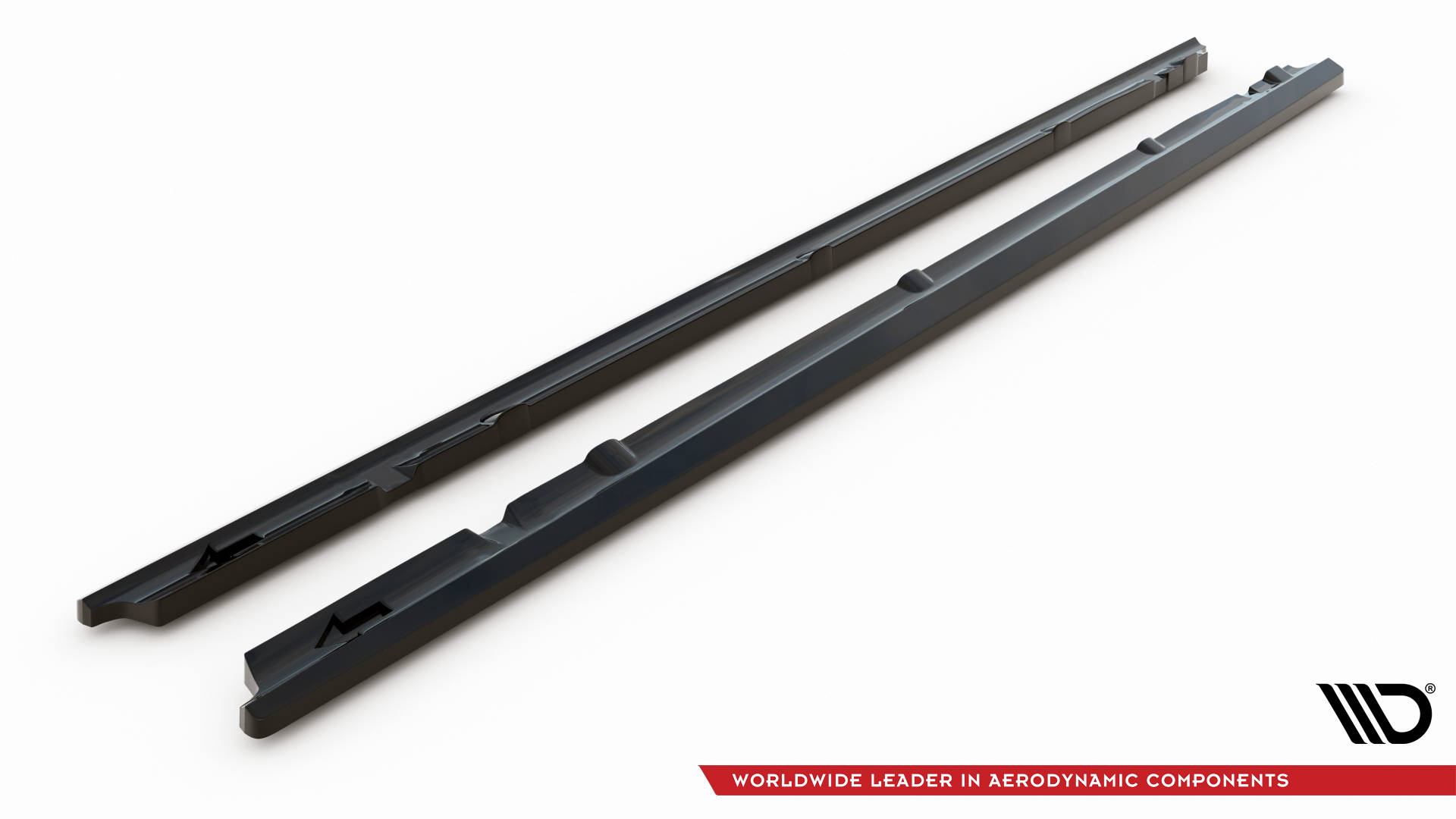 Maxton Design Seitenschweller Ansatz für Mercedes-Benz C43 / C AMG-Line Limousine W205 Facelift schwarz Hochglanz