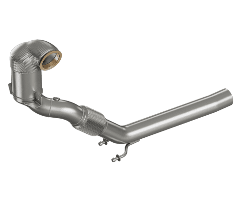 HJS Ø 70mm Vorderrohr / Downpipe mit Kat (Golf 7 GTI / Leon Cupra)