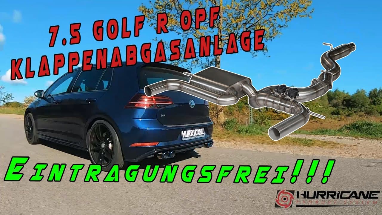 Hurricane 3,5" Auspuffanlage für VW Golf 7.5 R OPF V2 Hurricane 3,5" Auspuffanlage für VW Golf 7.5 R OPF V2
