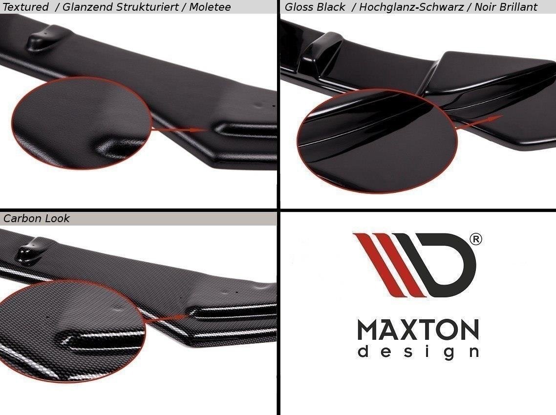 Maxton Design Heck Ansatz Flaps Diffusor für Vw Passat B7 R-Line Variant schwarz Hochglanz