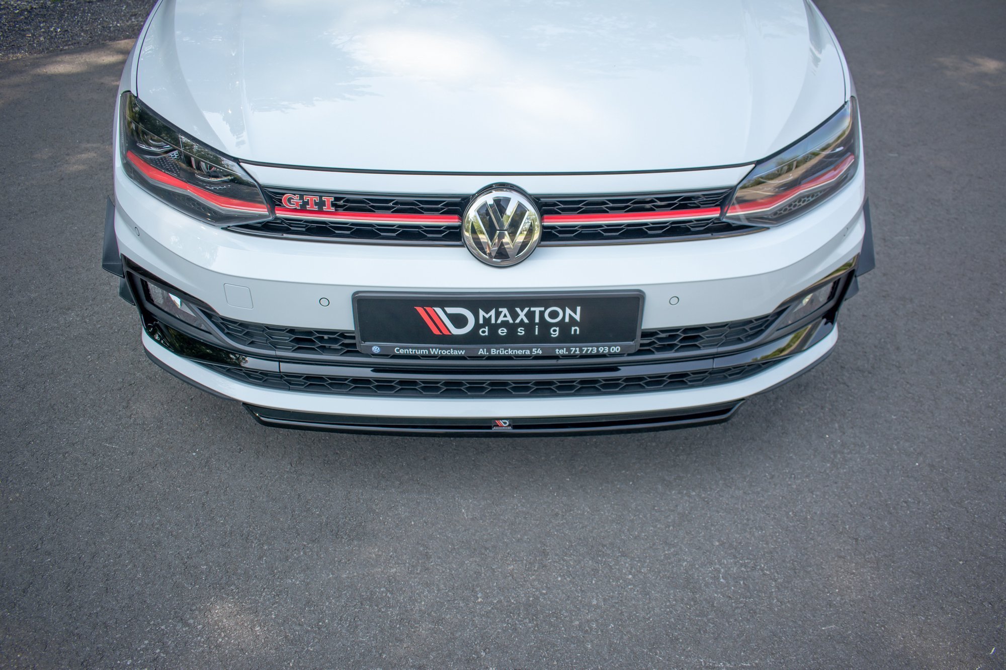 Maxton Design Front Ansatz V.4 für VW Polo GTI Mk6 schwarz Hochglanz