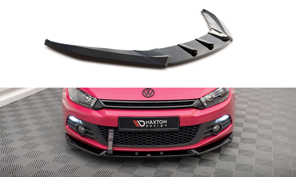 Maxton Design Front Ansatz V.3 für Volkswagen Scirocco Mk3 schwarz Hochglanz