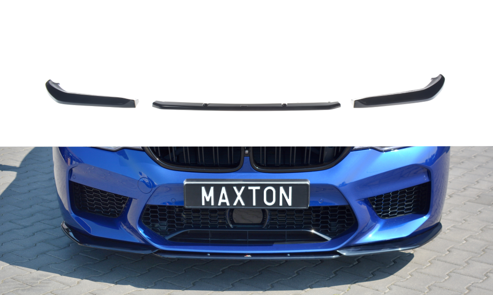 Maxton Design Front Ansatz V.2 für BMW M5 F90 schwarz Hochglanz