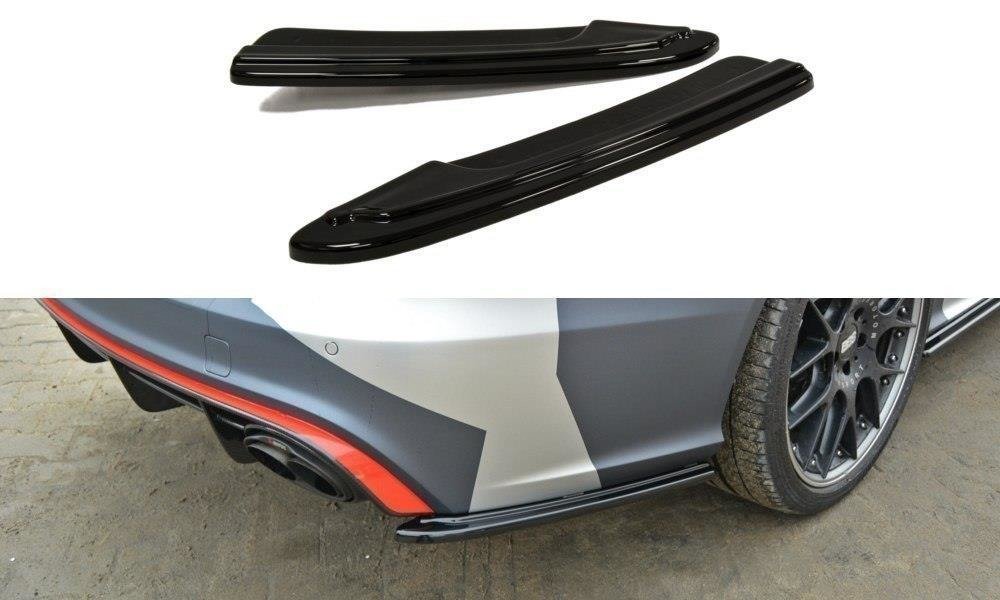 Maxton Design Heck Ansatz Flaps Diffusor für Audi RS6 C7 / C7 FL schwarz Hochglanz
