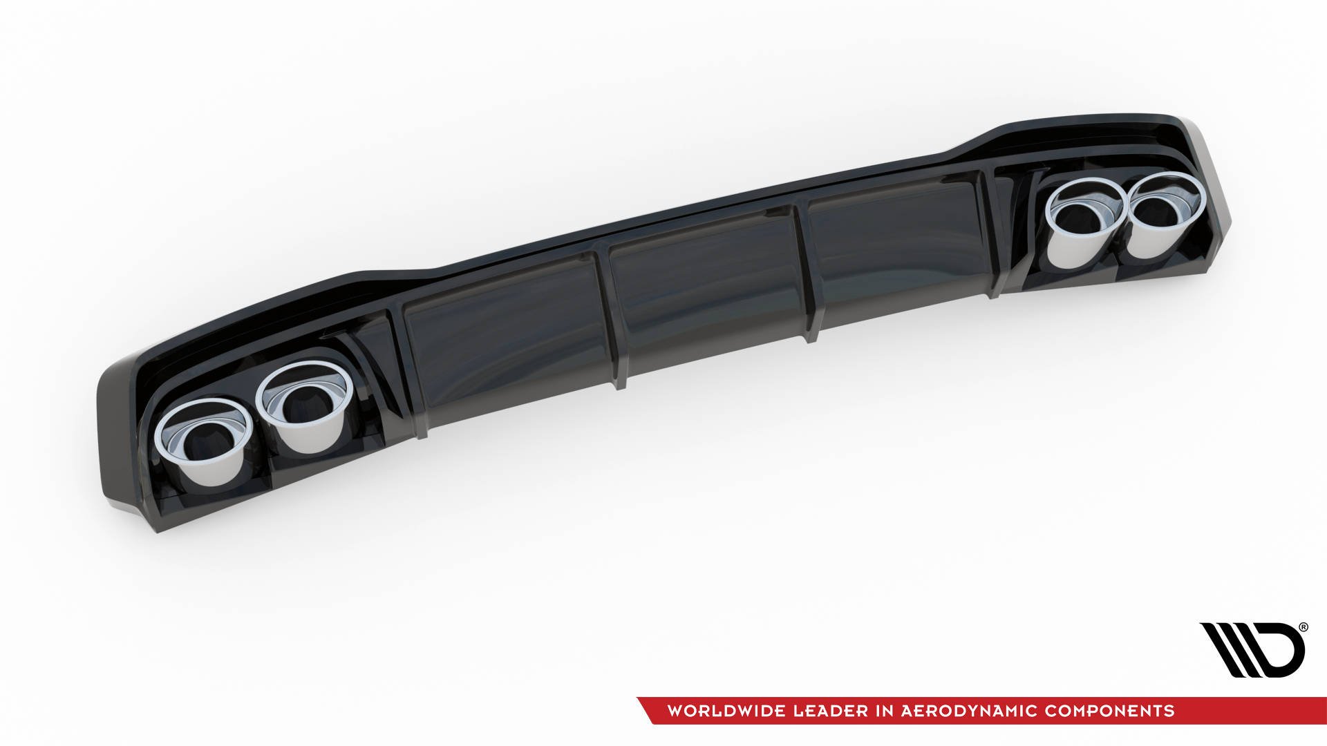 Maxton Design Diffusor Heck Ansatz für + Endschalldampfer Sportauspuff Attrappe Audi A7 C8 S-Line