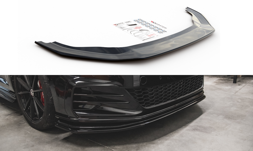 Maxton Design Front Ansatz für VW Golf 7 GTI TCR  schwarz Hochglanz