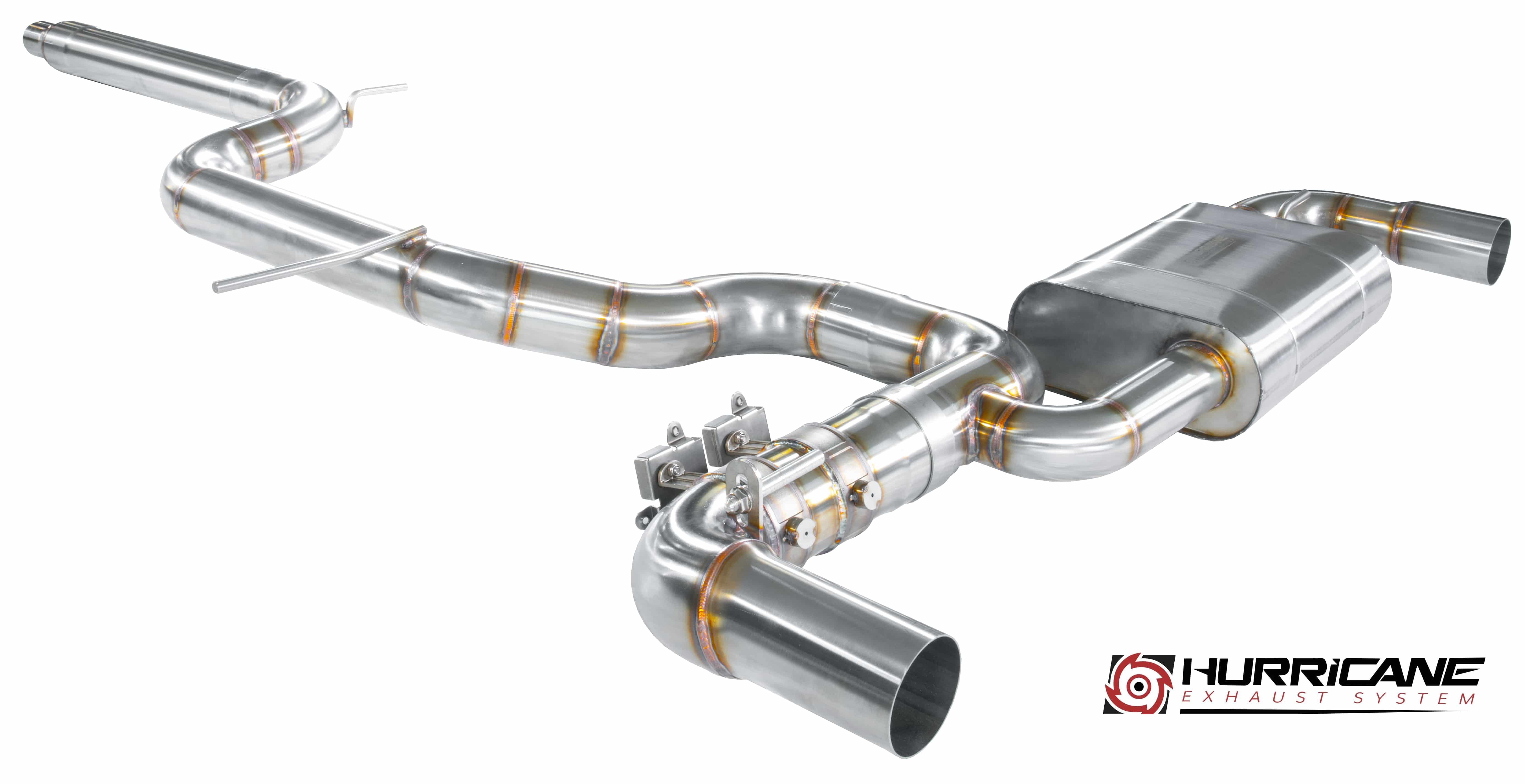 Hurricane 3,5" Auspuffanlage für VW Golf 8 GTI Clubsport 300PS FWD Hurricane 3,5" Auspuffanlage für VW Golf 8 GTI Clubsport 300PS FWD