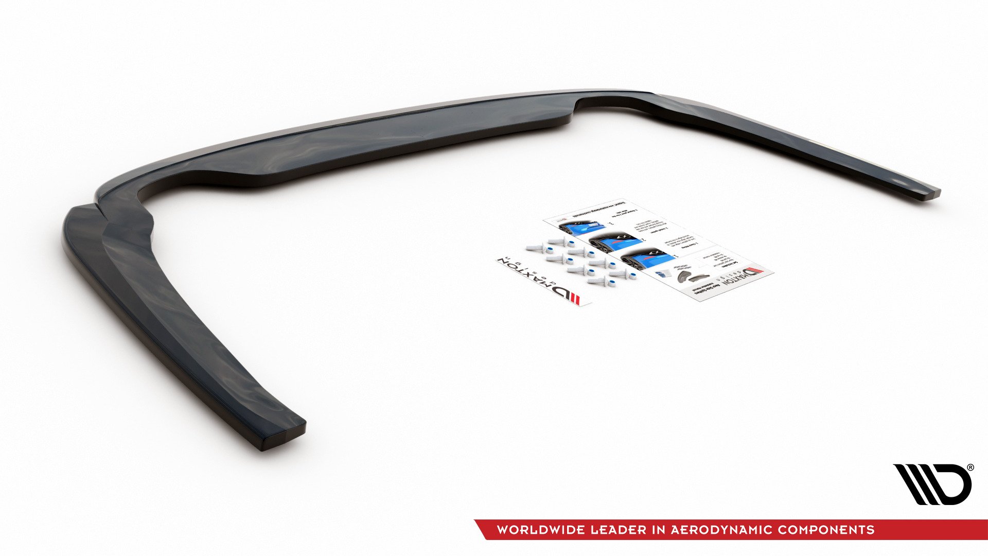 Maxton Design Mittlerer Diffusor Heck Ansatz für Skoda Octavia Mk4 schwarz Hochglanz
