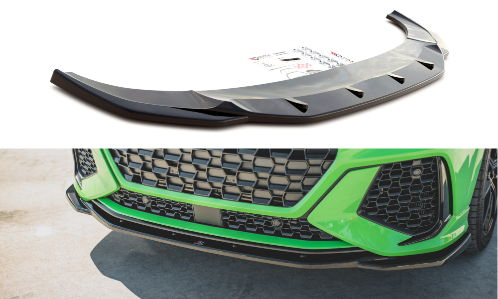 Maxton Design Front Ansatz V.2 für Audi RSQ3 F3 schwarz Hochglanz