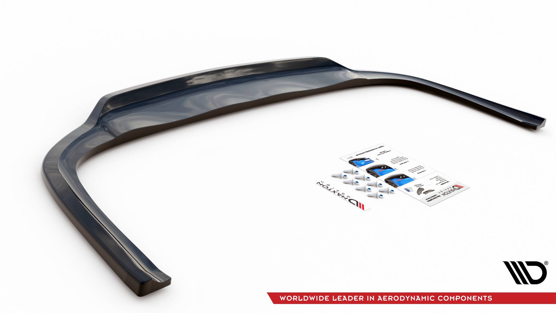 Maxton Design Mittlerer Diffusor Heck Ansatz DTM Look für Audi A8 D4 Facelift schwarz Hochglanz