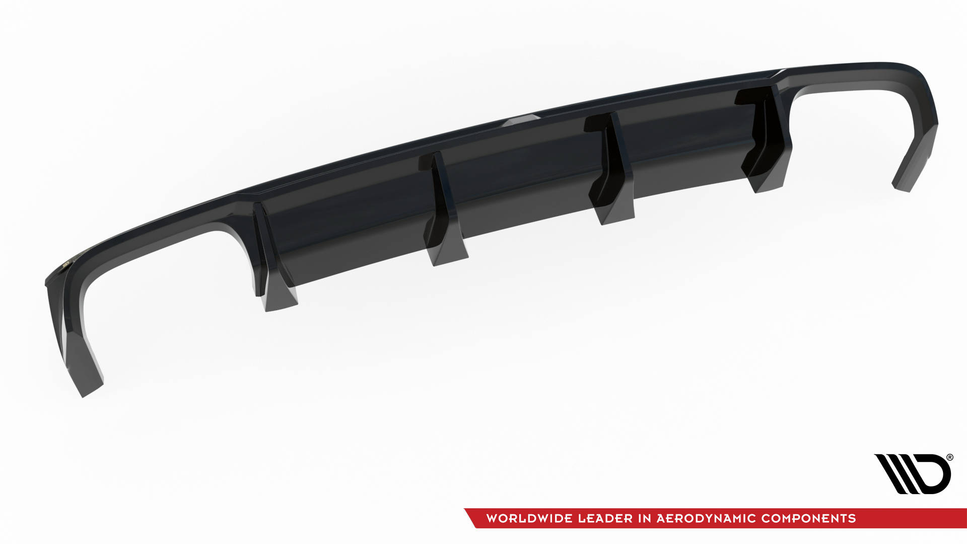 Maxton Design Diffusor Heck Ansatz für Audi S8 D5 schwarz Hochglanz